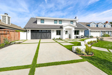 Large trendy entryway photo in Orange County