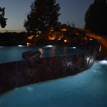 NightScaping Ideas Surrounding Pools