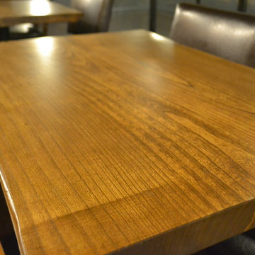 Live Edge Solid Maple Wood Dining Tables for BUL Restaurant Washington DC