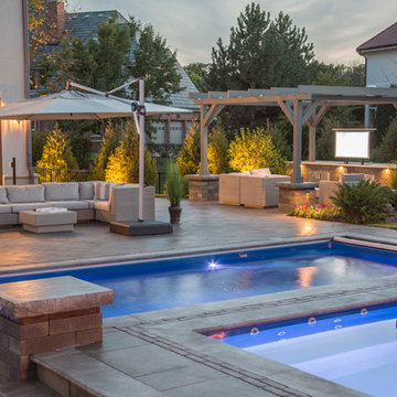 Fiberglass swimming pool project Burr Ridge IL