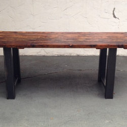 Reclaimed Wood and Metal Dining Table - Products