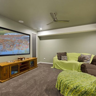 Farmhouse home theater photo in Townsville
