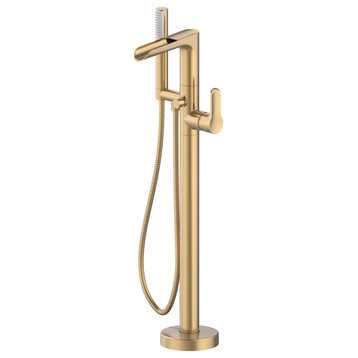 Jacuzzi PT638 Karina Floor Mounted Tub Filler - Brushed Bronze