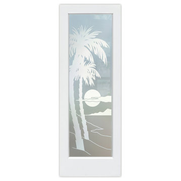 Front Door - Palm Sunset - Primed - 36" x 80" - Book/Slab Door