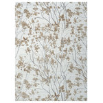 Company C - Almond Blossom Rug, 8x11 - Ethereally elegant, flowering branches of delicate almond blossoms are exquisitely rendered on this opulent hand-knotted original. The soft focus of the design is enhanced by a creamy background with subtle striations of smoky gray. Fine wool yarns in a high knot count give this rug a super-dense pile with a tight softness and a sumptuously smooth surface. Almond Blossom's rich appearance and luxurious hand will enhance any living space. 100% wool.