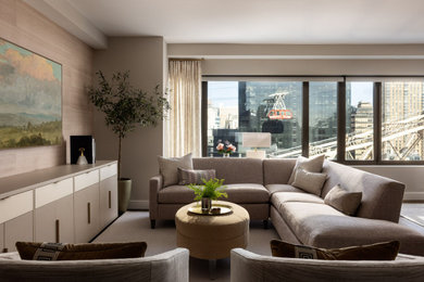 Inspiration for a contemporary living room remodel in New York