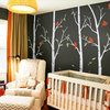 Thin Birch Tree Wall Decals, Color Scheme A, Large 108"