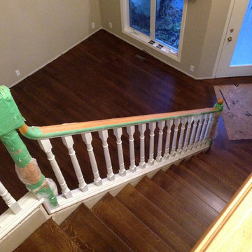 3 1/4" rift an quartered white oak, Bona stain and Mega satin finish