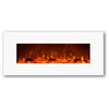 Ivory 50" Wide Wall Mounted Electric Fireplace, White