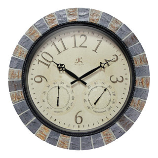 Inca II Indoor/Outdoor Wall Clock - Rustic - Outdoor Clocks - by Infinity  Instruments, Ltd. | Houzz