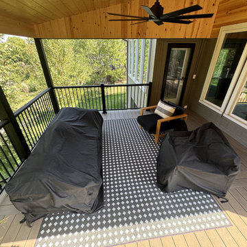 Covered Hillside Deck Addition in Shawnee