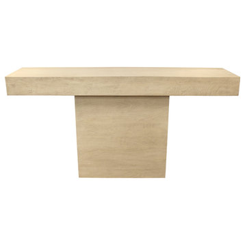 Flagstaff 60" Solid Wood Console Table, Stone Natural Finish