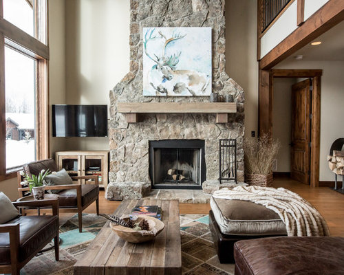 Best Rustic Living Room Design Ideas & Remodel Pictures | Houzz  SaveEmail