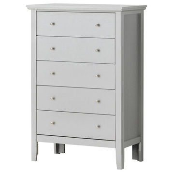 Primo Silver Champagne 5 Drawer Chest of Drawers