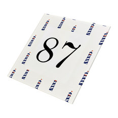 50 Most Por Coastal House Numbers For 2018 Houzz Uk Abodian Signs Nautical Lighthouse House Number Sign Numbers