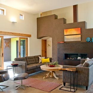 75+ Mediterrane Wohnzimmer mit Gaskamin Ideen & Bilder - Februar 2021