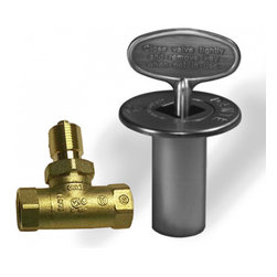 Flat Black Straight Gas Valve Kit - Heating And Cooling