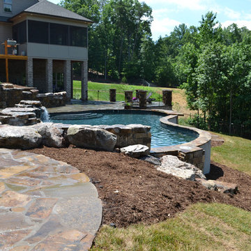 Pool and Hardscape private home