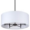 Walker 5-Arm Chandelier Drum In Oil Rubbed Bronze With Gold Duotrans Shade