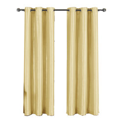 Royal Tradition - Single Soho Grommet Thermal insulated Blackout Panel, Ivory, 42"x96" - Curtains