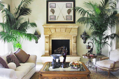 Elegant living room photo in Orange County
