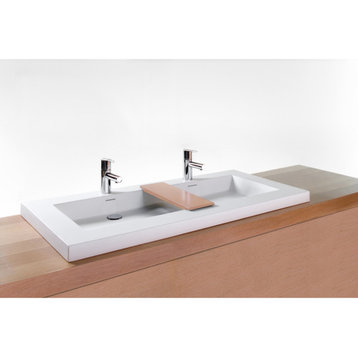 Lavatory Sink VCS 48 CUBE COLLECTION IN: 48x22x2, Glossy