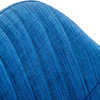 Modrest Synergy Modern Fabric Dining Arm Chair, Blue
