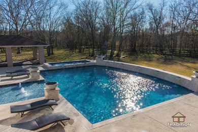 Design ideas for a traditional swimming pool in Houston.