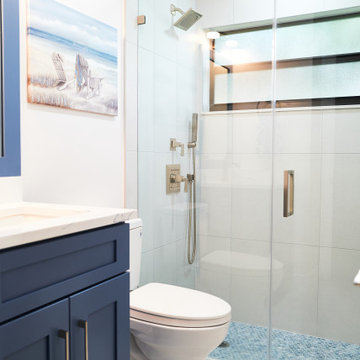 Blue bathroom Oasis: a coastal escape