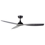 Beacon Lighting - Lucci Air Moto 52" Ceiling Fan, Black - Style meets function in Lucci Air Moto's sleek 3 blade design. Powered by direct current (DC) technology, the Moto uses 40% less electricity than standard alternating current (AC) ceiling fans making it a great energy-efficient cooling solution. The Moto comes with a 6-speed remote control, wall mount and reversible function for both summer and winter. The Lucci Air Moto ceiling fan will make a modern high-performance statement to any indoor or outdoor room of your home.