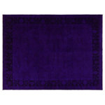 Bareen's Designer Rugs - Overdyed Color Reform Skelton Blue/Purple Wool Rug, 7'10 x 9'8 - Masterfully hand-knotted by skilled artists, this over dyed hand knotted rug highlights careful attention to detail and color to create a remarkable chromatic composition. Each rug is hand knotted using centuries old techniques and mellowed down by the natural energy of the sun. While retaining the original design each rug is given a unique artistic composition by over dying and washing each rug in remarkable color palette to produce a bolder, brighter, modern and saturated look. The modern inspired look with rich, luscious detailing, vibrant feel and a show-stopping palette with saturated colors provides an unexpected decor twist. The historic and timeless appearance of this collection offers an exquisite quality of one-of-a-kind artistic rugs.
