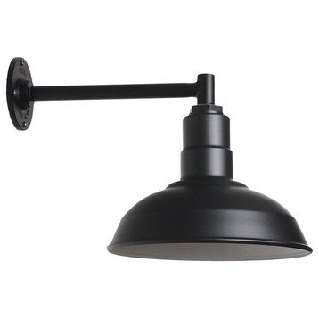 The Westchester Industrial Barn Light - Short and Compact, Matte Black