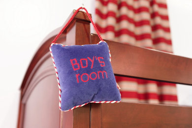 Red, White and Blue Teen Boy's Bedroom