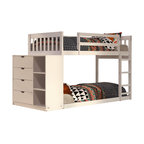 Donco Kids Chester Twin Over Twin Bunk Bed, White
