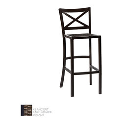 Cafe Industrial Wrought Aluminum Malbec Bar Stool by Summer Classics - Outdoor Bar Stools And Counter Stools