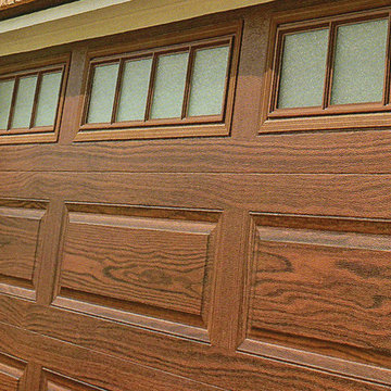 Painted Faux Wood All Steel Garage Doors