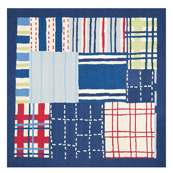 Safavieh Safavieh Kids Sfk318A Kids Rug, Blue/Multi, 7'0"x7'0" Square
