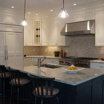 Full Overlay Style Kitchen - Espresso Island
