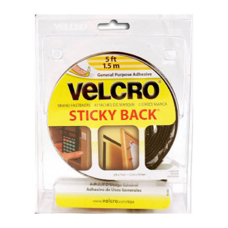 STICKY BACK TAPE BLACK  3/4"x5'