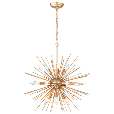 Polly 12-Light Shiny Bronze Sputnik Sphere Chandelier