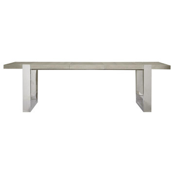 The Blair Dining Table, 106"x38", Gray, Contemporary, Rectangle