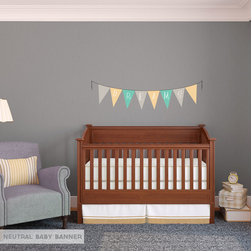 Nursery Pennant Name Banner - Wall Decals