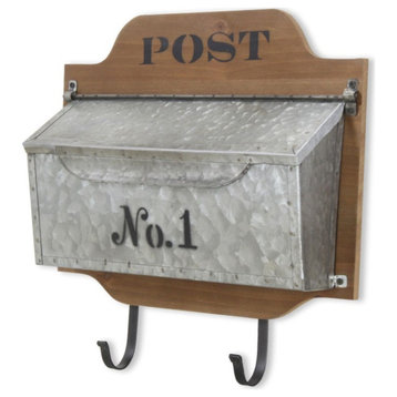 Wall Hanging Mailbox With Metal Hooks