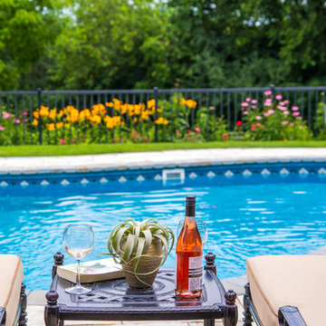 Pool, Patio, FirePit and Retaining Wall in North Barrington