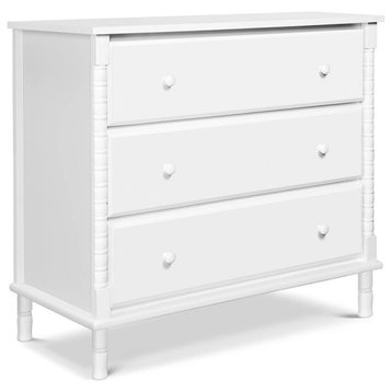 DaVinci Jenny Lind 3-Drawer Spindle Baby Dresser in White