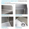 24"x22"x35" Steel Laundry Sink, Brushed Stainless