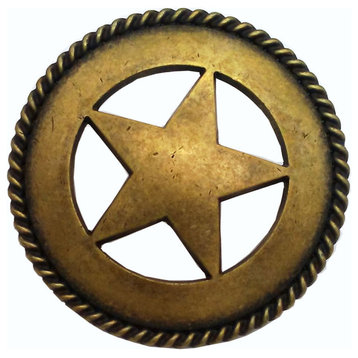 Large Star With Rope Pull, Brass