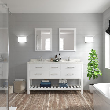 Open Bottom Shelf Vanities