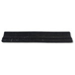 Stone Center Online - 2x12 Chair Rail Trim Edge Molding Nero Marquina Black Marble Polished, 1 piece - Color: Nero Marquina Marble (black background with fine and compact grain and white veins);