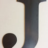 Rustic Large Letter "J", Painted Black, 24"
